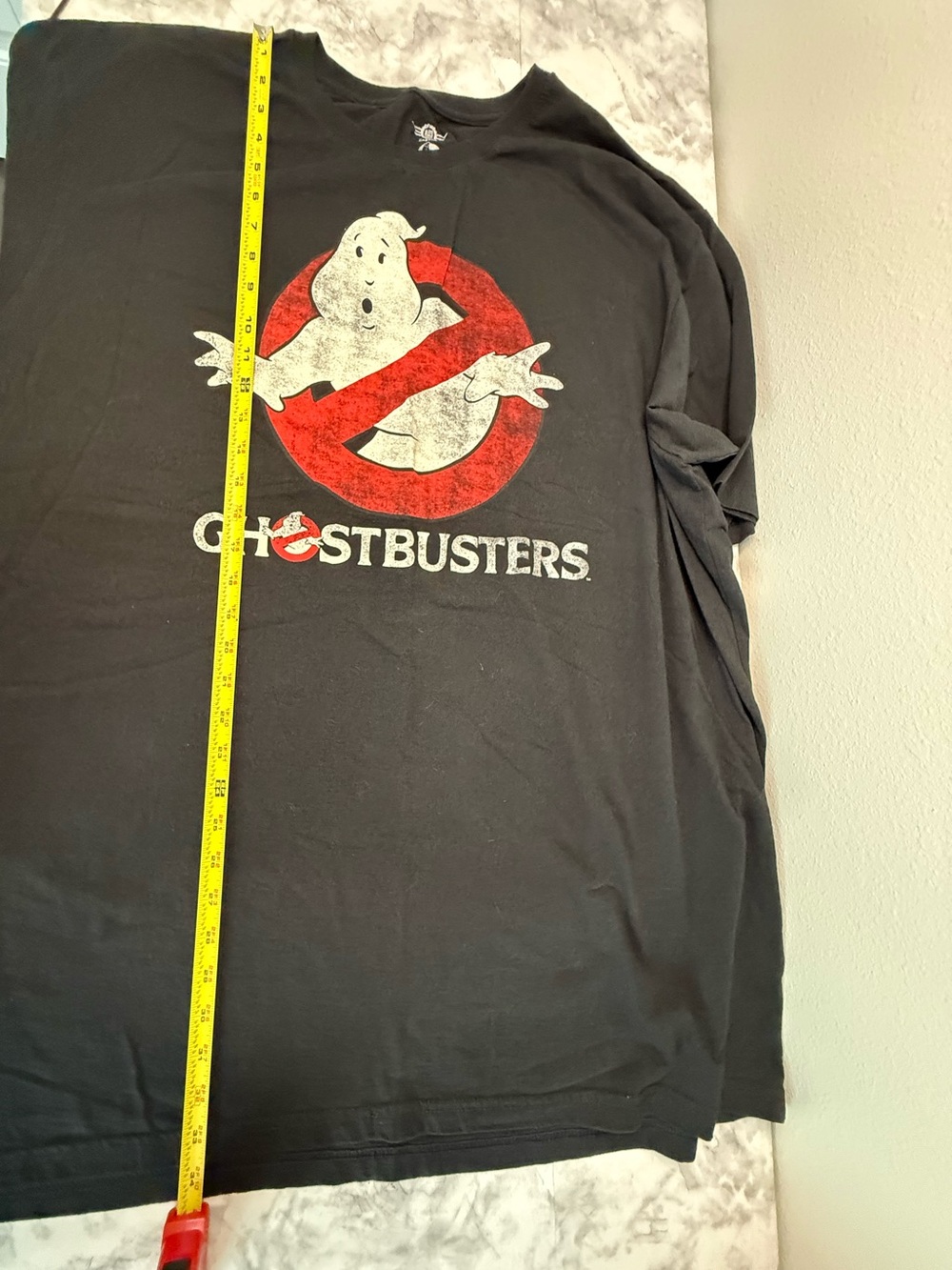 MAD Engine Black Ghostbusters Logo Short Sleeve Tee  Red & White print Sz 4XLT